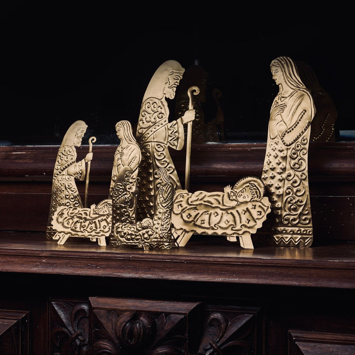 Crèche Sacra Famiglia à poser ou accrocher  - Crèche