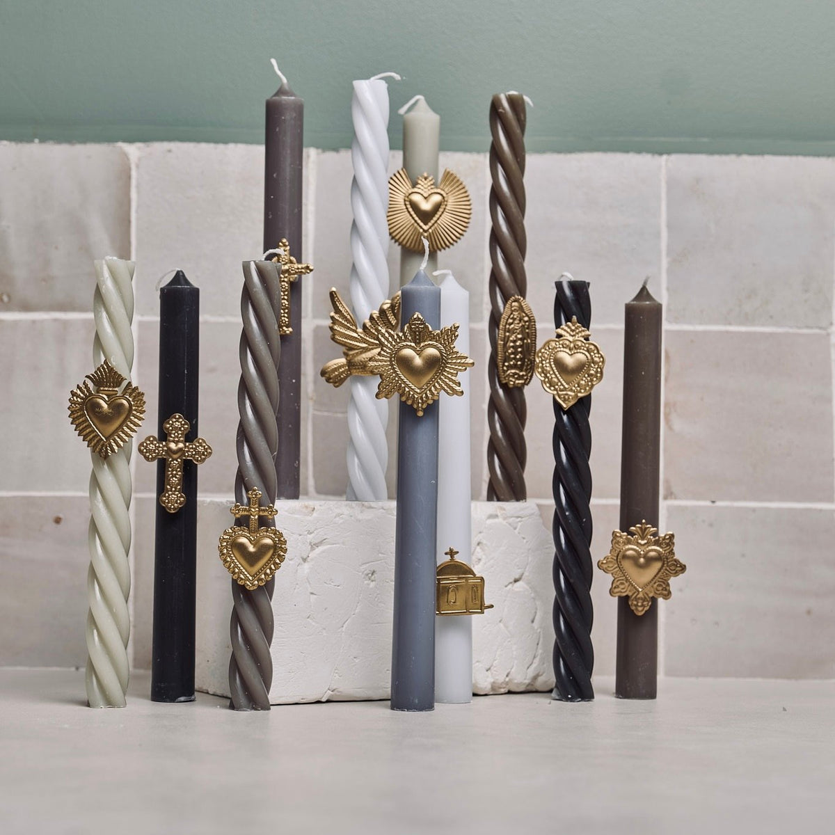 Quatre Bougies torsadées & droites  - Accessoires